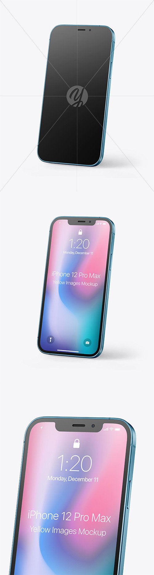 Apple iPhone 12 Pro Max Pacific Blue Mockup 79808 TIF