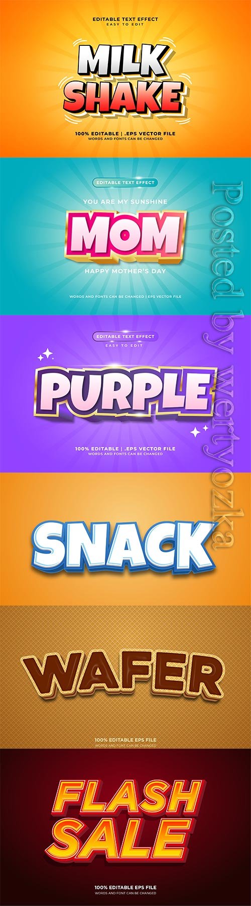 3d editable text style effect vector vol 392