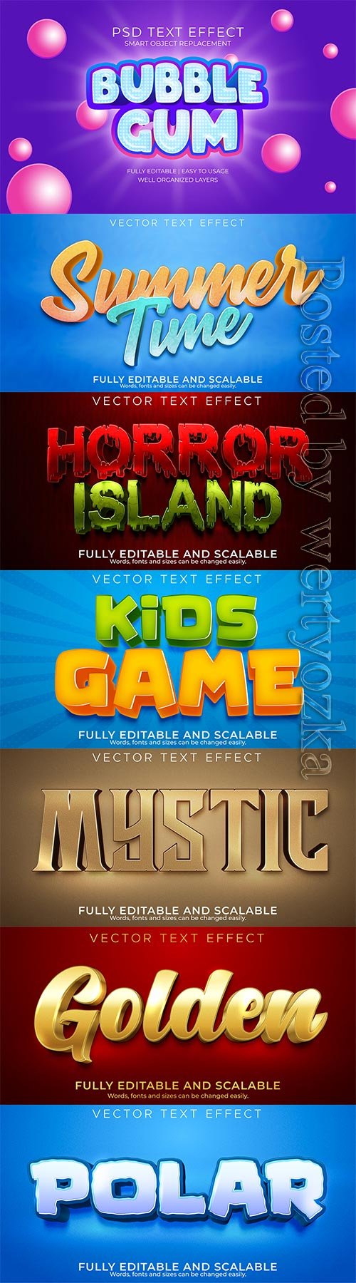 3d editable text style effect vector vol 391