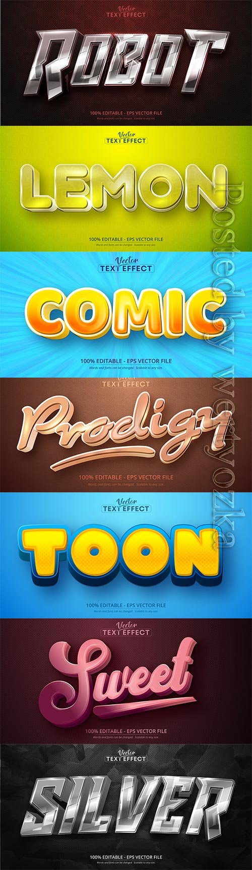 3d editable text style effect vector vol 386