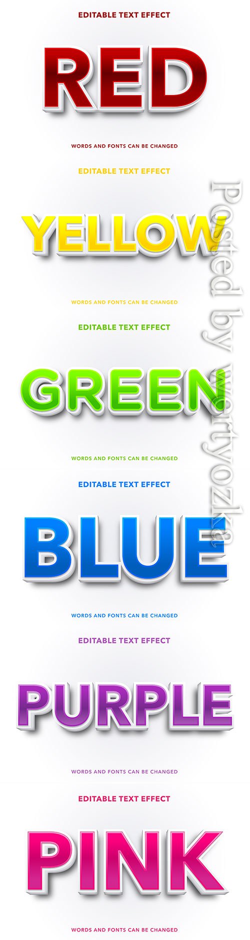 3d editable text style effect vector vol 382