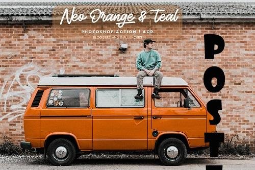 15 Photoshop Actions ACR Presets Neo Orange Teal - 1372403