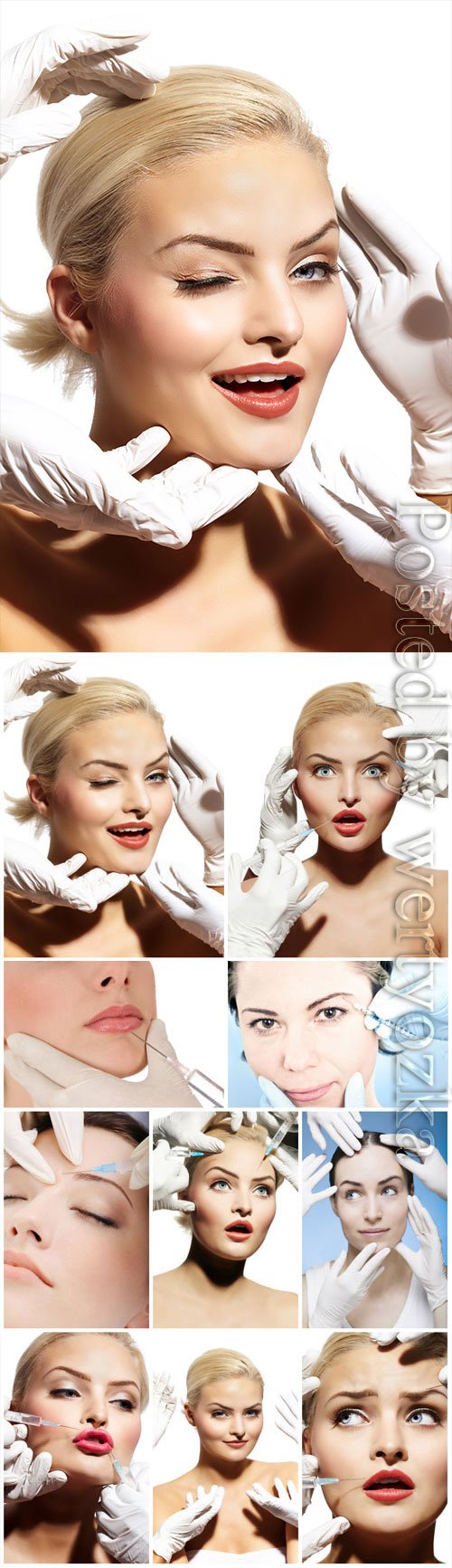 Cosmetology, botox injections stock photo