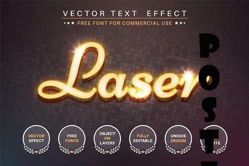Yellow laser - editable text effect - 6204245
