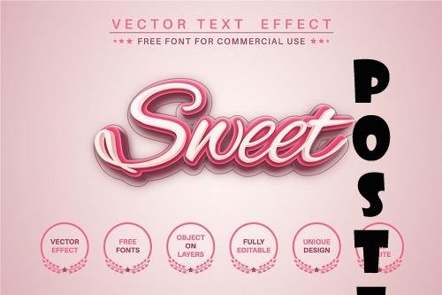 Sweet candy- editable text effect - 6207982