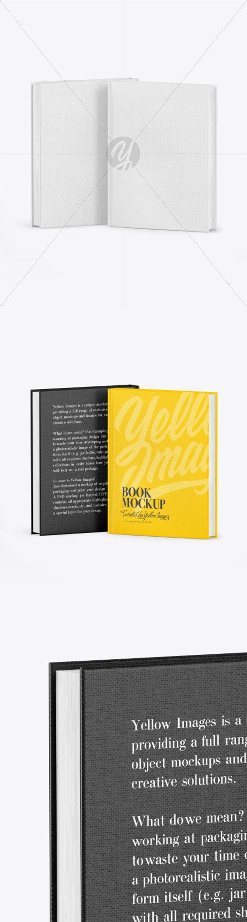 Two Hardcover Books w/ Fabric Covers Mockup 80361 TIF