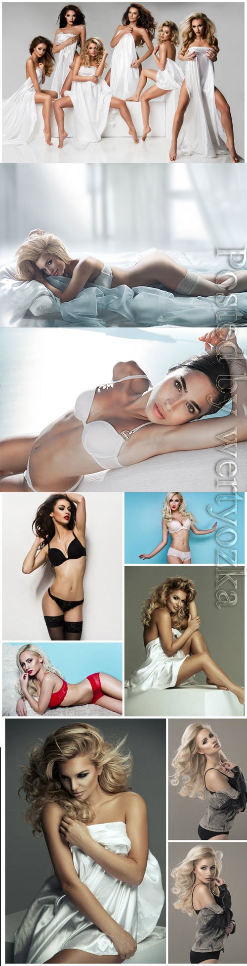 Luxury women in lingerie posing stock photo vol 4