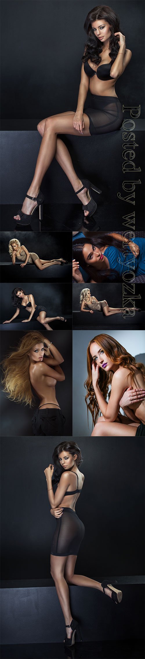 Luxury women in lingerie posing stock photo vol 22