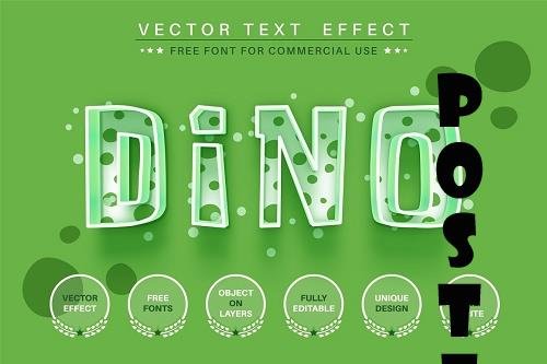Kids dino - editable text effect - 6232423