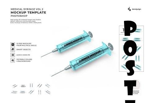 Medical Syringe Mockup Template Bundle 2 - 1423931