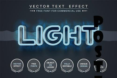 Blue light - editable text effect - 6237767