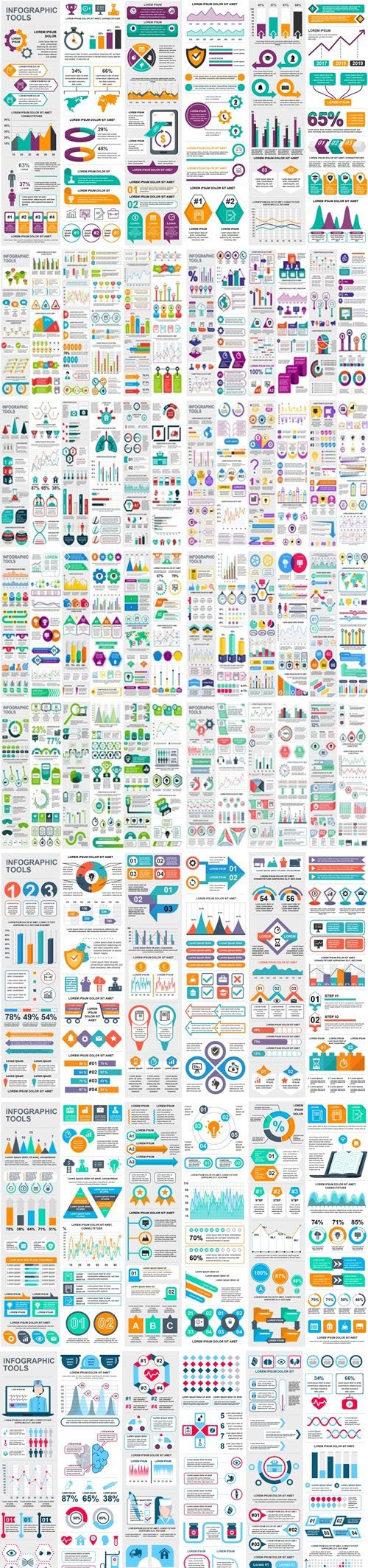 Infographics Vector Design Templates - Bundle 5