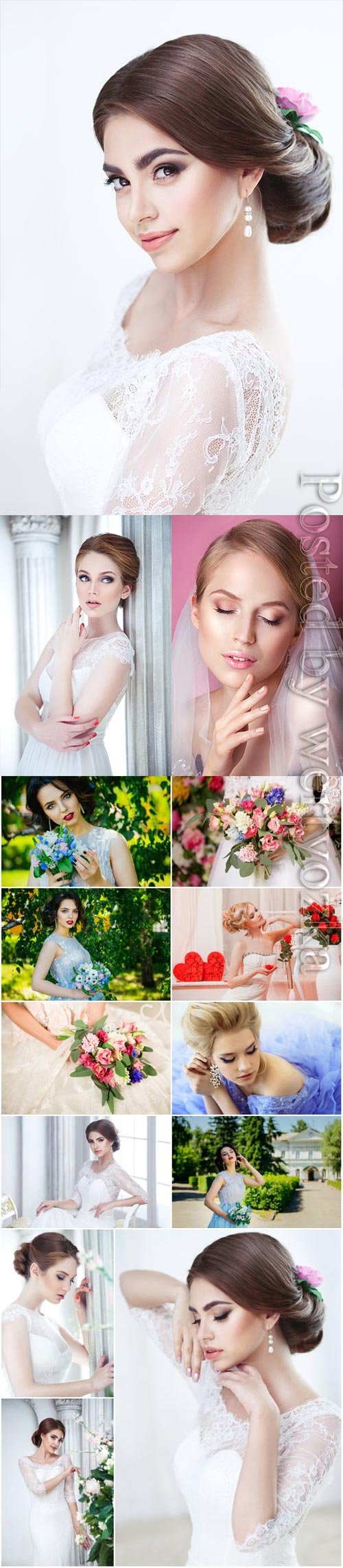 Beautiful brides stock photo