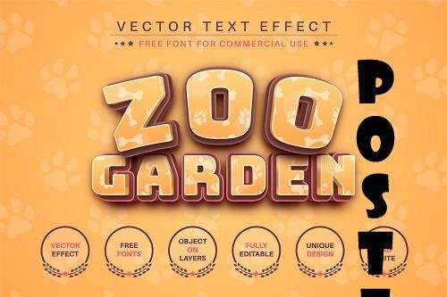 Zoo Garden - editable text effect - 6255565