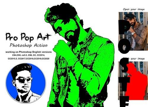 Pro Pop Art Photoshop Action - 5345435