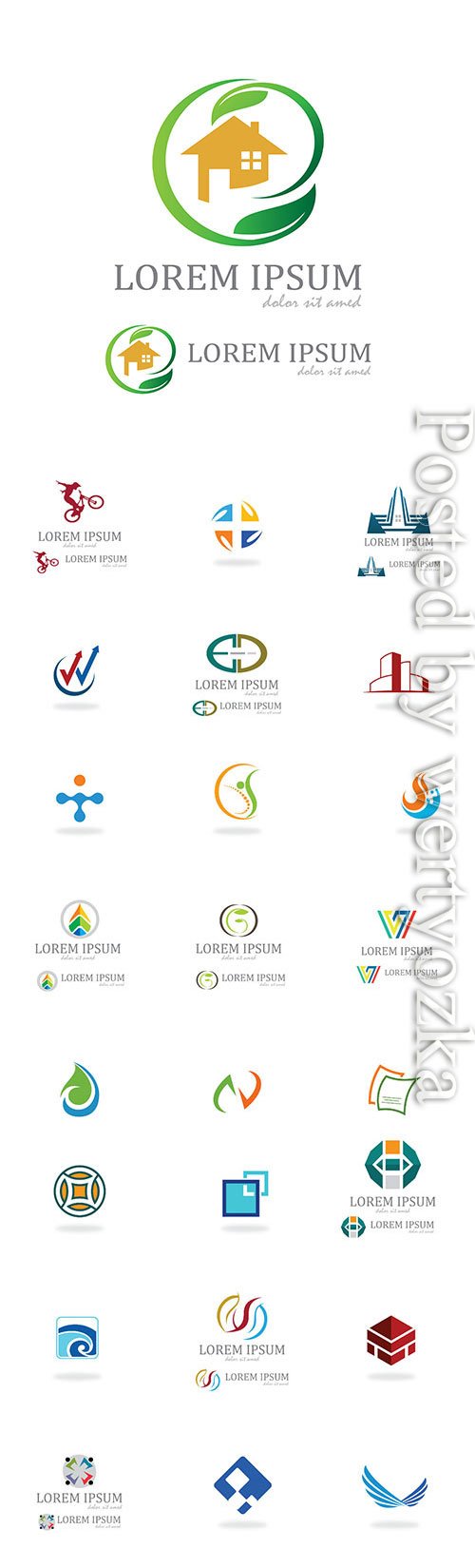 Assorted logos in vector