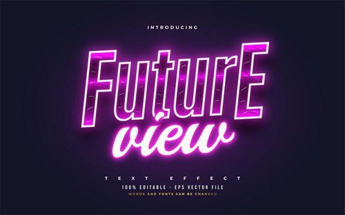 Future view editable text style effect