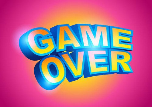 Game over text
