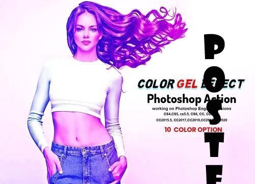 Color Gel Effect Photoshop Action - 5936847