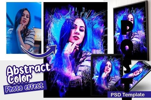 Abstract Photo effect template