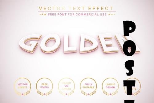 Gold braid - editable text effect - 6298645