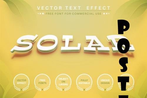 Solar - editable text effect