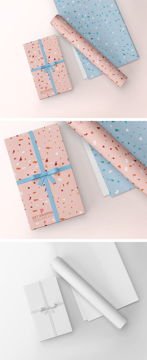 Gift Wrapping PSD Mockup Template