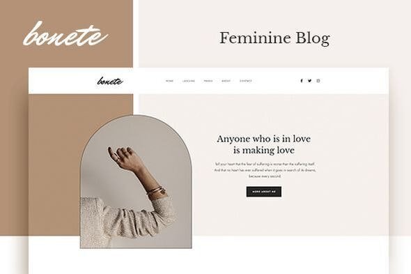 ThemeForest - Bonete v3.3.0 - Feminine Blog Elementor Template Kit - 33148497