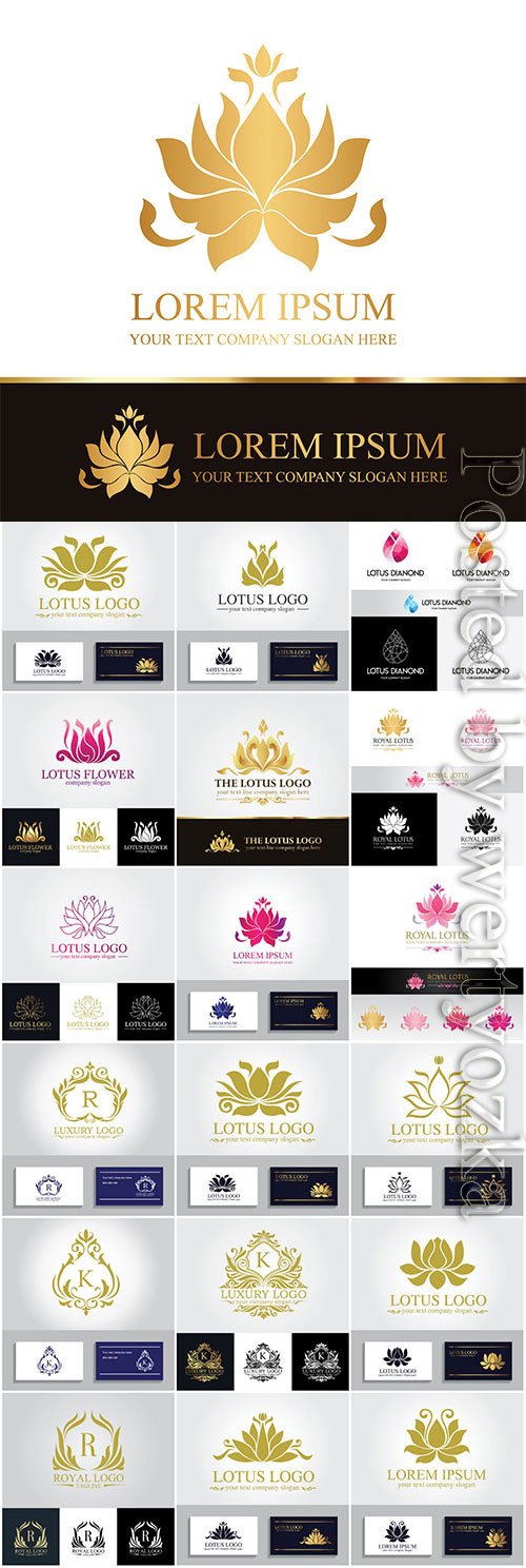 Logos for business companies in vector