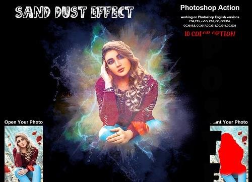 Sand Dust Effect Photoshop Action - 6260070