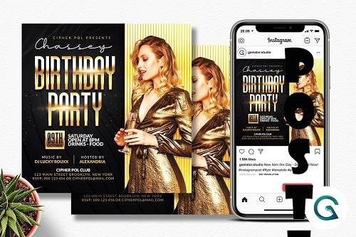 Birthday Party Flyer Template - 6333495