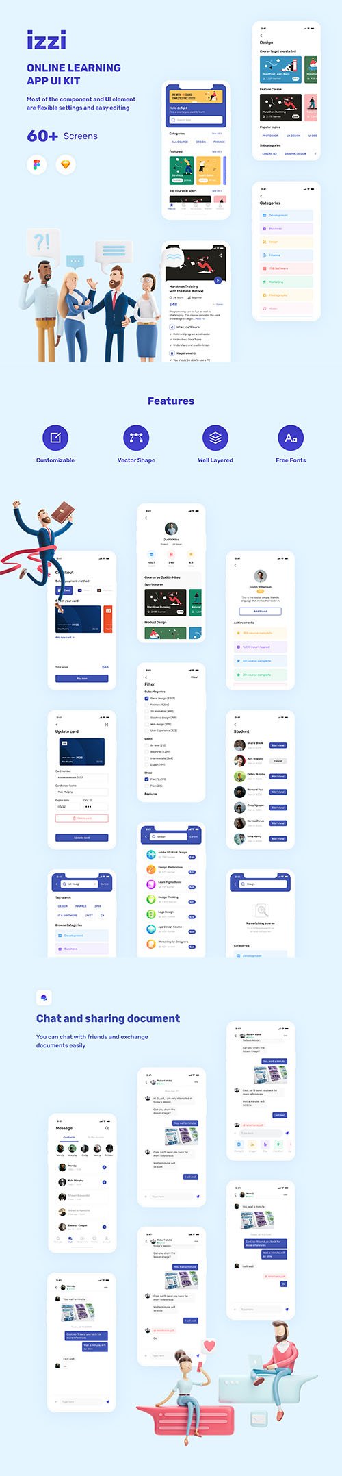 izzi - Online Learning App UI Kit - UI8