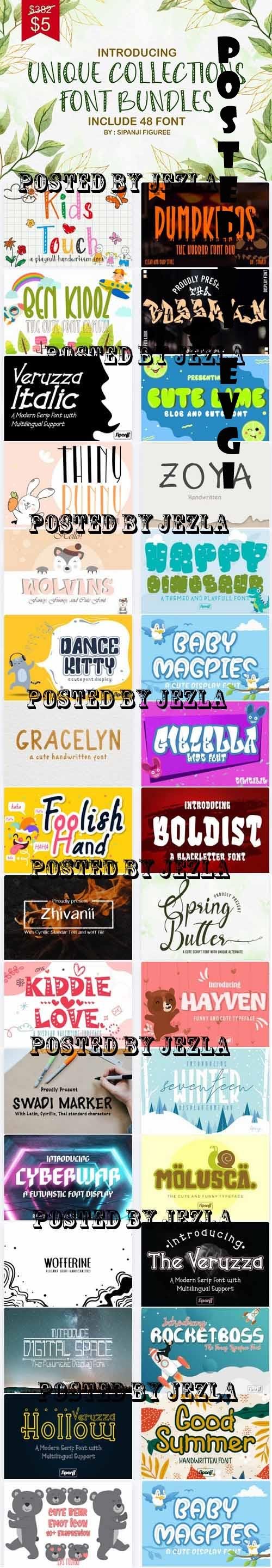 Unique Collections Display Font - 31 Premium Fonts and Graphics
