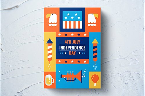 American independence day flyer template CXCQRNL PSD