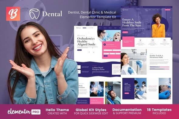 ThemeForest - Dental v1.0.0 - Dentist Clinic & Medical Elementor Template Kit - 33281115