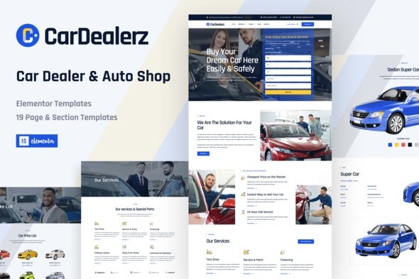 ThemeForest - CarDealerz v1.0.0 - Auto Dealer & Auto Shop Website Elementor Template Kit - 33285771