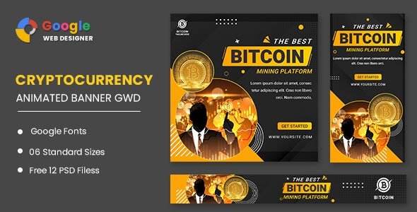 CodeCanyon - Cryptocurrency Bitcoin Animated Banner Google Web Designer v1.0 - 33263599
