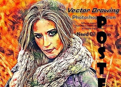 Vector Drawing Photoshop Action - 6355534