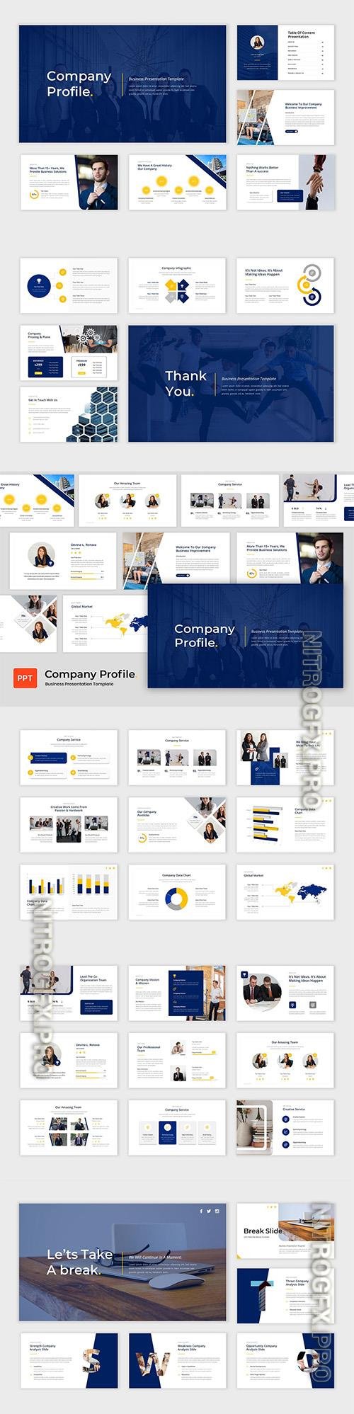 Company Profile - Business Powerpoint, Keynote and Google Slides Template