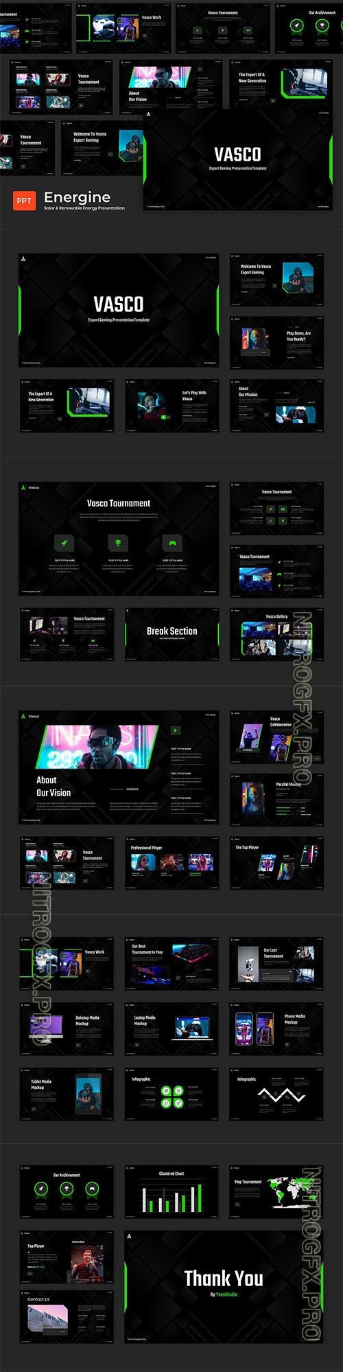 Vasco - Esport Gaming Powerpoint, Keynote and Google Slides Template