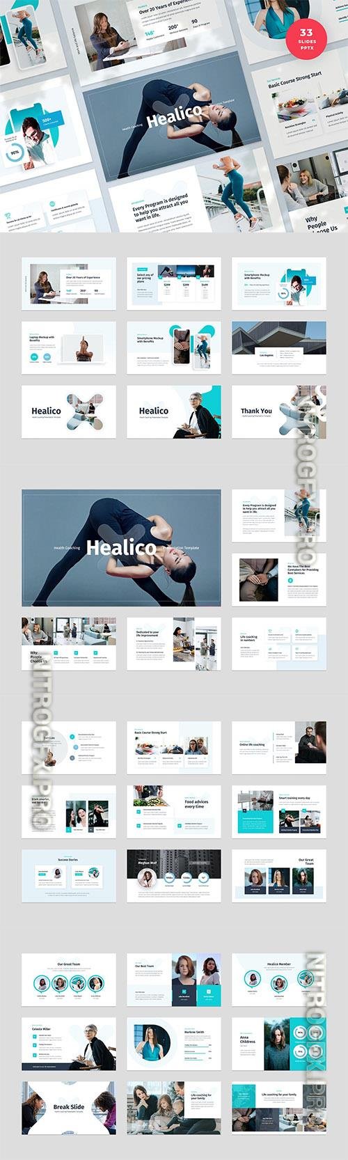 Health Coaching Powerpoint, Keynote and Google Slides Template