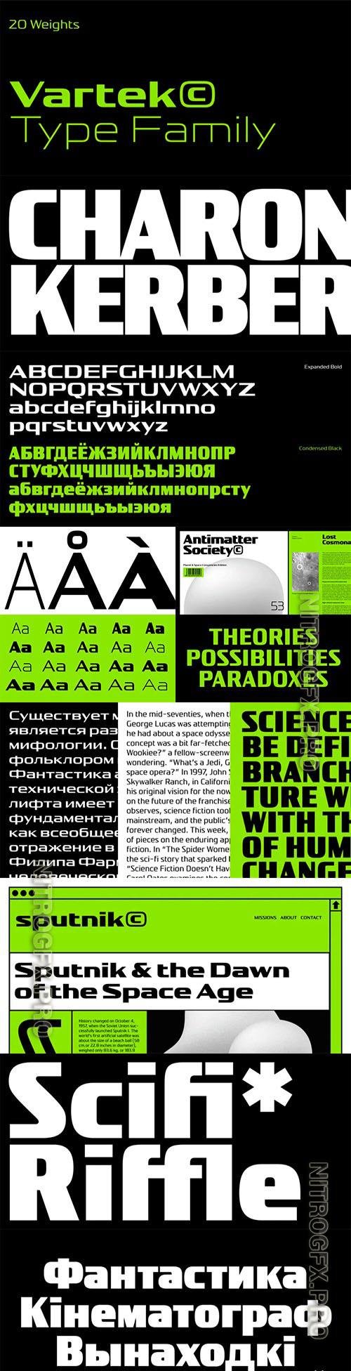 Vartek font family