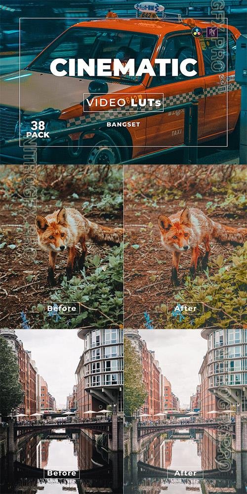 Bangset Cinematic Pack 38 Video LUTs