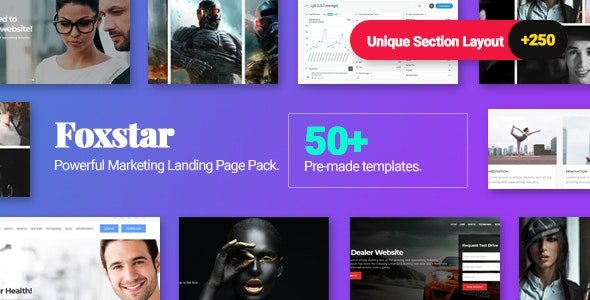 ThemeForest - Foxstar v2.0 - Landing Pages Pack With Page Builder - 19761185