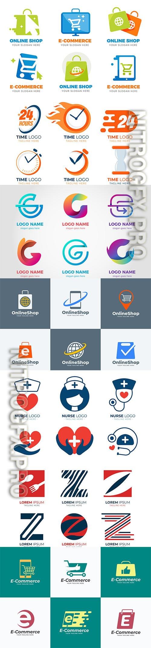 Logos and signs in vector