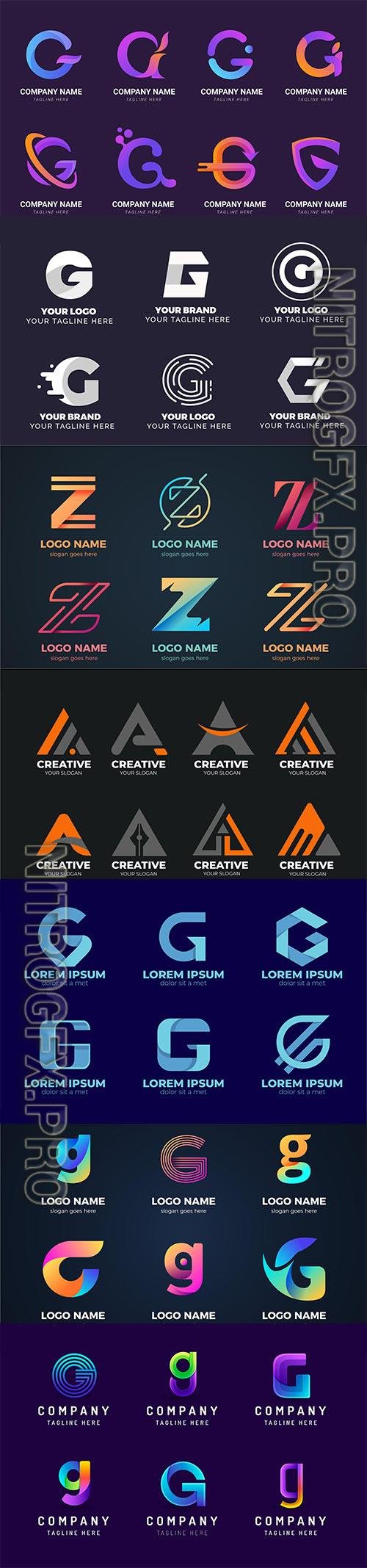 Letters logos and signs in vector