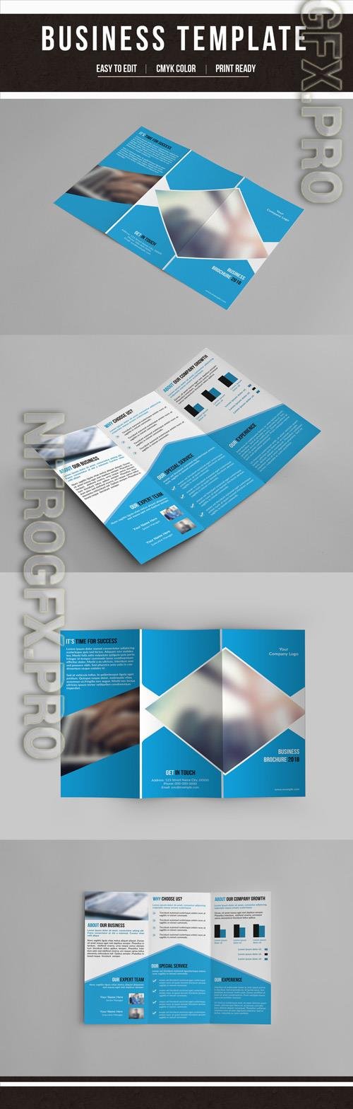 AdobeStock Business Brochure with Blue Accents 207342275