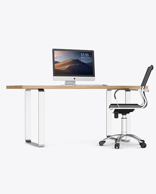 Desk with IMac Mockup 49882