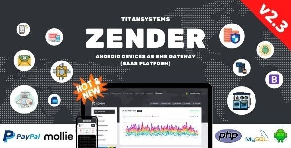 CodeCanyon - Zender v2.3.6 - Android Mobile Devices as SMS Gateway (SaaS Platform) - 26594230