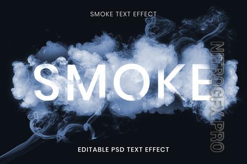 Editable smoke text effect psd template